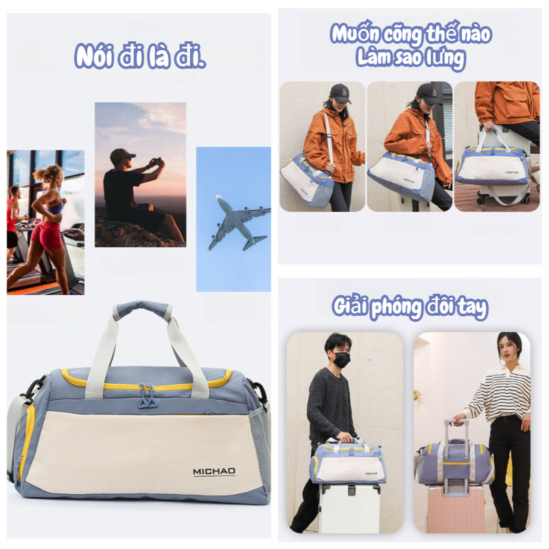 Túi du lịch xách tay đa chức năng Không thấm nước Kích thước lớn Thiết kế đa thùng Giá trị nhan sắc cao