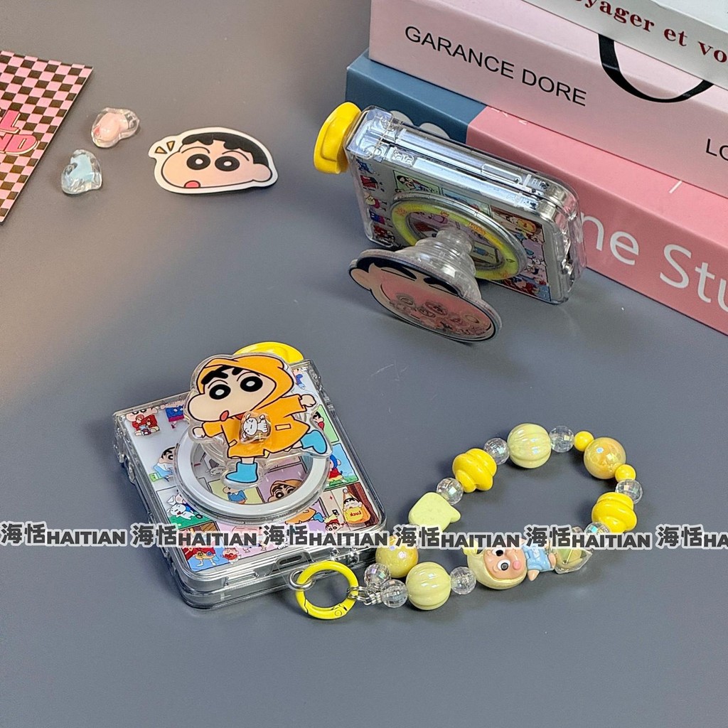 Hoạt Hình Dễ Thương XiaoXin Từ Giá Đỡ Ốp Lưng Điện Thoại Thích Hợp Cho Samsung Galaxy ZFlip7 Dây Gấp Vỏ Cứng Cho Zflip 7 FE 6 5 5G N3Flip MixFlip 2 Vỏ Bảo Vệ