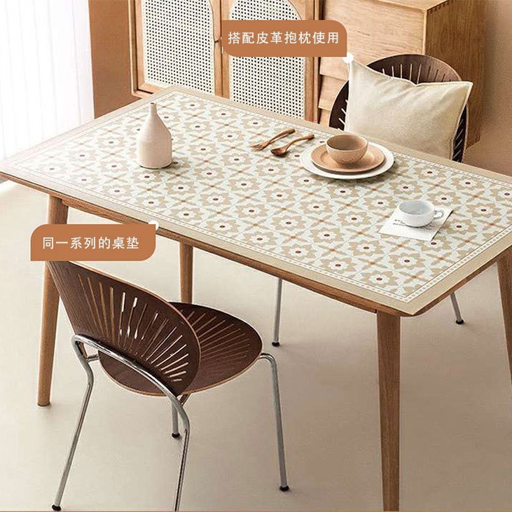 Khăn trải bàn nghệ thuật - Kem be & Cam mùa thu, Cảm hứng KHÔNG GIAN NGHỆ THUẬT, Trang trí nhà đẹp