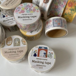 Washi tape viền nhũ gold foil Papier Platz chiết 1M