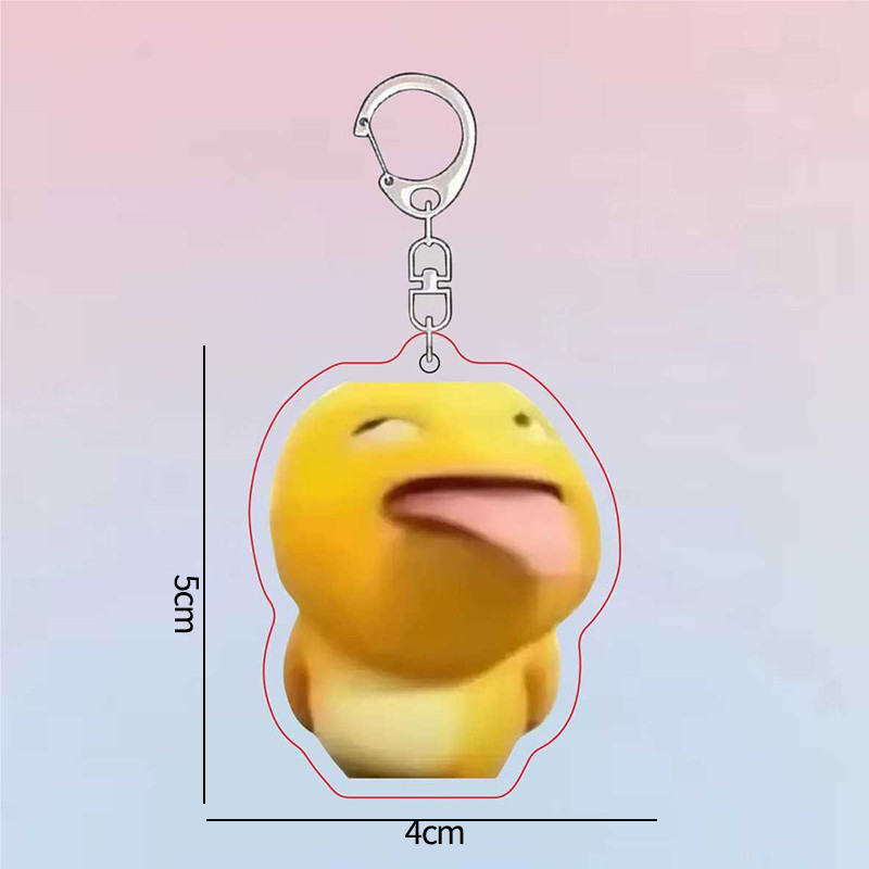 Nailong Meme Acrylic Keychain Accessories Cute Cartoon Nai Loong Bag Charms Animal Key Holder Backpack Pendant Jewelry G