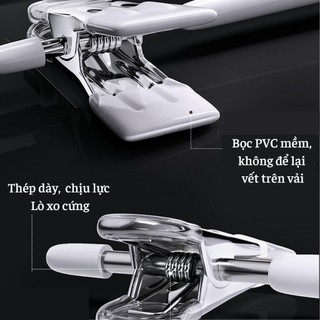 [Hàng đẹp] Móc treo quần áo 2 kẹp chất liệu thép không gỉ - chắc chắn, siêu bền