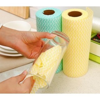 [Mẫu mới] Cuộn giấy lau bếp nhiều màu sắc, chất liệu vải không dệt, 50 tờ/cuộn - đa năng, tiện dụng