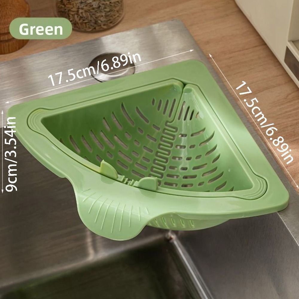 Giỏ lọc bồn rửa LACYES, Bộ lọc rác nhà bếp sáng tạo tam giác, có thể tháo rời từ tính cố định một cú nhấp chuột Giỏ lọc bán phá giá tự động Rửa trái cây
