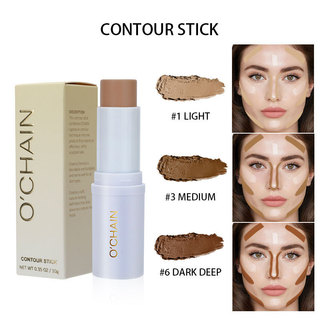 OCHAIN Facial Concealer Stick Sửa đổi Contour Giữ Trang điểm Chống thấm nước Cố định Kem che khuyết điểm Stick Kem che khuyết điểm ba chiều tự nhiên