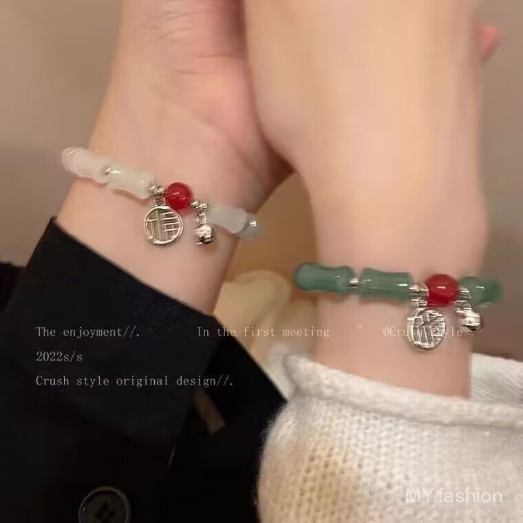 Vòng tay cặp đôi bằng bờ tre - Phù hợp làm quà tặng tình yêu dành cho bạn gái với ý nghĩa may mắn.