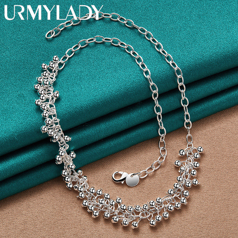 URMYLADY Vòng cổ bạc 925 hạt mịn cho nữ - Trang sức tiệc cưới thời trang
