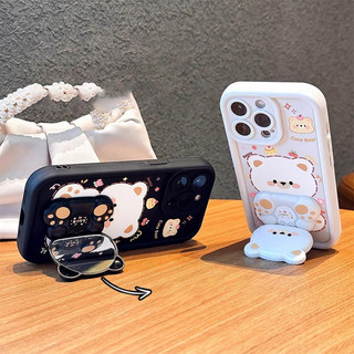 Ốp Lưng Cho Redmi 9a xiaomi Redmi 9 Vỏ Điện Thoại Vỏ Mềm Silicon Chống Sốc Thiết Kế Mới Thẩm Mỹ Xoay Gương Gấu Dễ Thương Có Giá Đỡ JTXXZJ01