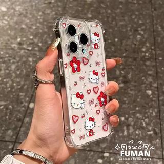 Ốp Điện Thoại Bốn Góc HelloKitty Dễ Thương Cho Google Pixel 10 Pro XL 9A 9 Pro XL 8A 8 7 Pro 7A 6 Pro 6A 5 5A 4 XL 4A 3 3A XL 4G 5G Vỏ Mềm Trong Suốt Chống Sốc