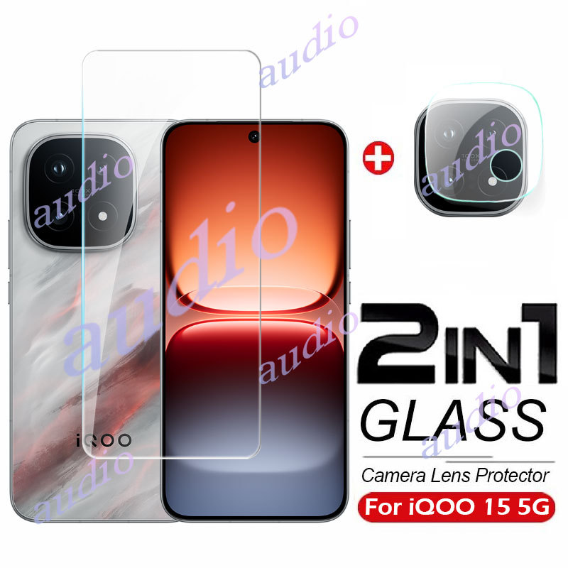 IQOO 15 5G 2In1 Kính Cường Lực Bảo Vệ Toàn Màn Hình Phim Có Bảo Vệ Ống Kính Máy Ảnh Cho iQOO 15 iQOO15 5G Điện Thoại Bảo Vệ Màn Hình Bao Phim Cho IQOO 15 IQOO15 iqoo 15 iqoo15 5G