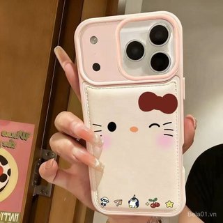 Ốp Điện Thoại Thích Hợp Cho iPhone Bow KT Expression Thích Hợp Cho iPhone17promax Trắng Hồng 14 15 16 Vỏ Mềm 13p Chống Sốc 1 Vỏ Bảo Vệ UMNT