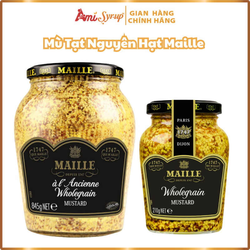 Mù Tạt Nguyên Hạt Maille Đủ Size, Tinh Hoa Ẩm Thực Pháp cho Món Ăn Chuẩn Nhà Hàng