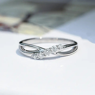 S925 Bạc Zircon Dòng Nhẫn Đơn Giản Trang Sức Thời Trang Nữ Quà Tặng 5