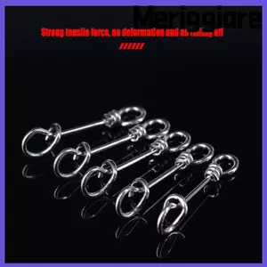 MERIGGIARE 50 Chiếc Đầu Nối Câu Cá Thép Không Gỉ Nóng Bền Cán Swive