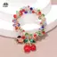 Dây buộc tóc co giãn đầy màu sắc Cherry dành cho nữ Cô gái Trang trí tóc ngọt ngào Dây buộc tóc Scrunchie Phụ kiện tóc pha lê EMKK