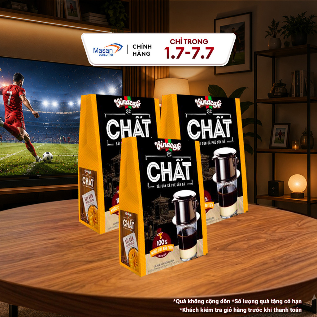 Combo 3 Cà Phê Vinacafé Chất Sài Gòn Cà Phê Sữa Đá - Hộp 10 Gói x 29g