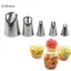 GCDHome 5 Cánh Hoa Thép Không Gỉ Đóng Băng Ống Vòi Phun Kem Đầu Bánh Kem Bánh Ngọt Dụng Cụ HOT
