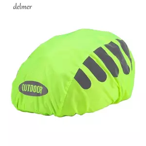 Mũ bảo hiểm xe đạp DELMER Vỏ mưa, Dải phản quang Mũ bảo hiểm xe đạp có tầm nhìn cao, Vỏ bảo hiểm dây rút chống gió đa năng Vỏ bảo vệ an toàn khi đi xe đạp