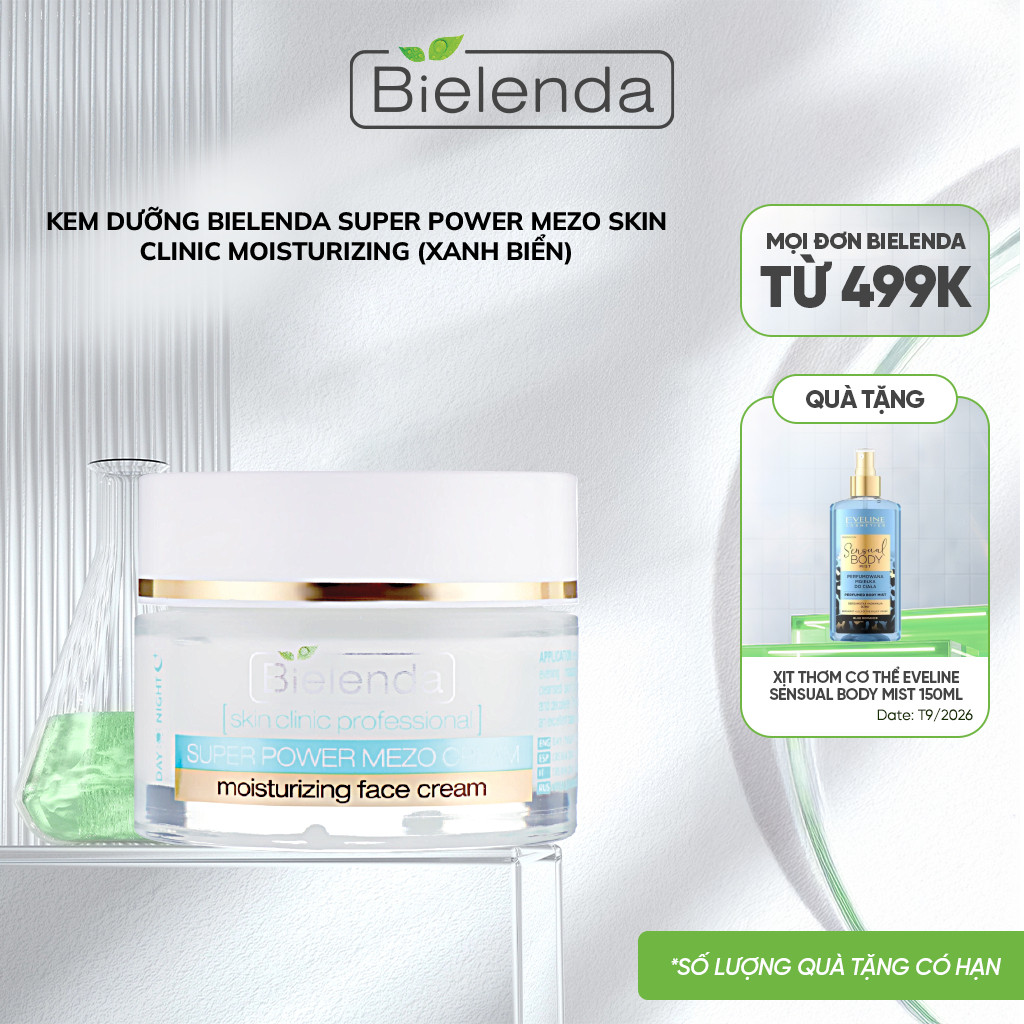 Kem dưỡng Bielenda Mezo Skin Clinic Moisturizing dưỡng ẩm, phục hồi da 50ml