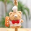 HK1 Kawaii Đầu Bếp Gấu Plushie Móc Khóa Mini Bakery Teddy Mặt Dây Chuyền Với Bánh Mì Trang Trí Túi Charm KH1