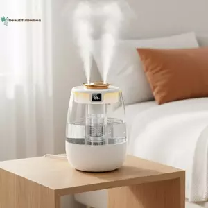 BeautifulHomeA Hộ Gia Đình Để Bàn Sương Tạo Độ Ẩm Siêu Im Lặng Hoạt Động Vòi Phun Kép Cho Phòng Ngủ Văn Phòng Để Bàn Chăm Sóc Thực Vật VN