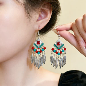 Bohemian Tua Rua Dài Phong Cách Dân Tộc Hàng Ngày Phù Hợp Với Retro Ánh Sáng Sang Trọng Cao Cấp Phong Cách Ngày Lễ Bông Tai Bông Tai