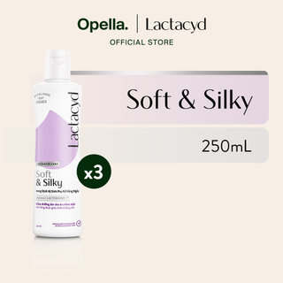 Bộ 3 chai Dung Dịch Vệ Sinh Phụ Nữ Lactacyd Lactacyd Soft & Silky Dưỡng Ẩm 250ml/chai