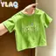 Áo thun bé gái có thể in hoa tay ngắn cổ tròn mùa hè cho bé mặc thường ngày