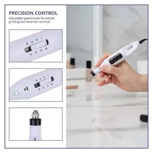 Bộ chà nhám móng tay điện VFZ Bộ mũi khoan tốc độ có thể điều chỉnh chuyên nghiệp để làm móng chân tại nhà Salon sử dụng Louislifecool