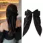 Kẹp Tóc Nơ Lớn Màu Đỏ Thanh Lịch Cho Nữ Thời Trang Đơn Giản Satin Đuôi Ngựa Nơ Kẹp Tóc Phụ Kiện Tóc Bé Gái [Mina]