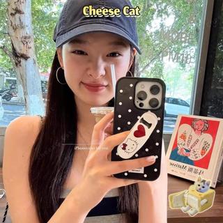 ins Ốp điện thoại hình nhẫn giữ hình chấm Kitty đơn giản cho iPhone 13 14 11 12 15 16 17 Pro Max Xs Max XR 7 8 Plus