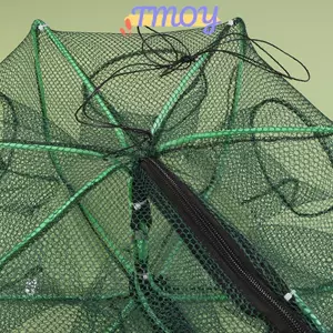 TMOY Lưới Câu Cá Gấp Lục Giác 6 Lỗ Lưới Câu Lưới Đúc Crayfish Tôm Catcher Bể Bẫy Lồng Đa Giác Lưới Câu Cá Dụng Cụ TMOY