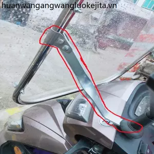 Không Dễ Phá Vỡ Thép Không Gỉ Dày Tất Cả Kim Loại Giá Đỡ Xe Máy Điện Tán Che Nắng Đa Năng Cố Định Giá Đỡ