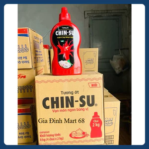 Thùng 4 chai TƯƠNG ỚT CHIN-SU 2KG – ĐẬM VỊ CAY NGON, CHUẨN VỊ MÓN VIỆT.date mới