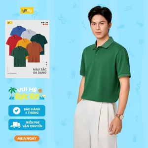 Áo polo nam ngắn tay YODY nẹp to dáng basic dễ phối đồ MCPO26A060