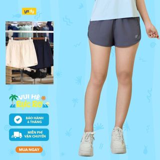 Quần đùi shoprt thể thao nữ YODYchất gió nhăn, dáng suông trẻ trung thoải mái WAJT26S013