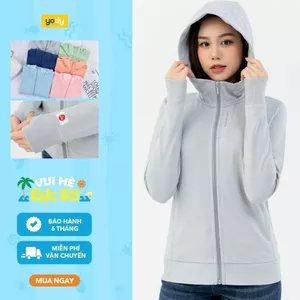 Áo chống nắng nữ YODY chất liệu cotton điều hòa, cản tia UV thoáng mát ACN6008 WEJA25A028