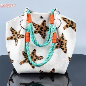 Túi Tote Kẻ Sọc Dệt Kim HFSHY Họa Tiết Cao Bồi Hợp Thời Trang Dung Tích Lớn Nhẹ Cho Nữ Công Sở Làm Việc Hàng Ngày Mua Sắm Đi Chơi VN