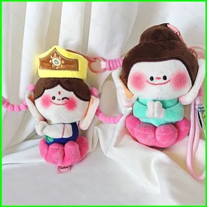 PS1 Hoạt Hình Hoa Sen Phật Sang Trọng Búp Bê Đồ Chơi Nhồi Bông Móc Khóa Mặt Dây Chuyền Cho Trẻ Em Bộ Sưu Tập Quà Tặng SP1