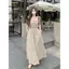 Váy ống xếp ly phong cách Hepburn dành cho nữ Mùa hè Phong cách mới Váy chữ a sang trọng thời trang Váy eo hẹp thon gọn hơn giữa