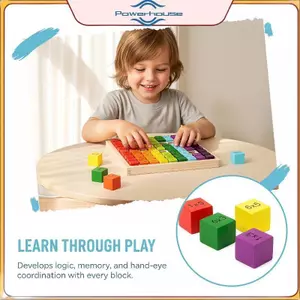 Đồ chơi học toán POWER Montessori 99 Bảng nhân thực hành số học cho trẻ em Đào tạo toán tiểu học.
