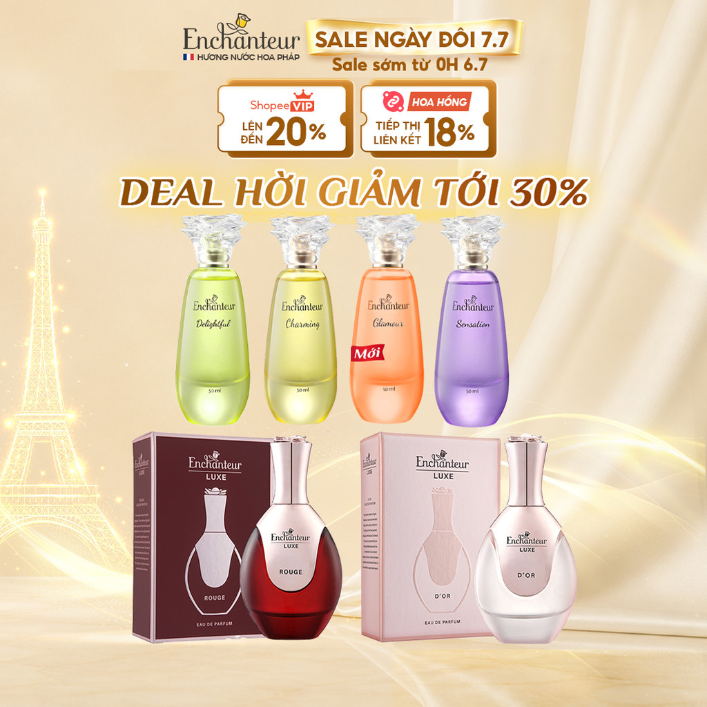 Nước hoa cao cấp Enchanteur EDT/EDP 50ml lưu hương dài lâu,đạt chứng nhận Safe Perfume và Cruelty Free