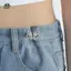 Thời Trang Cánh Bướm Quần Nút Thắt Lưng Kẹp Thắt Lưng Có Thể Điều Chỉnh Khóa Quần Jean Bule Pin Có Thể Tháo Rời Phụ Kiện Quần Áo EMKK
