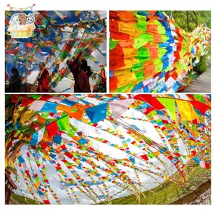 Cờ Tôn Giáo Cờ Cầu Nguyện Tây Tạng Lung Ta Biểu Ngữ Kinh Thánh Cờ ELWW