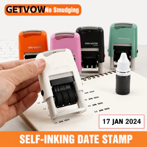 Tem tự nạp GETVOW, Phiên bản tiếng Anh Có thể điều chỉnh ngày Bánh xe có thể điều chỉnh Ngày-tháng Tem dữ liệu, Chạy mượt mà Nhẹ Nhiều màu Ngày Tem bánh xe cho công việc kế toán