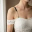 SAIA Dây đeo áo ngực cổ dây, Dây đeo áo ngực đính đá có thể điều chỉnh bằng kim cương giả lấp lánh, Dây đeo đồ lót chống trượt co giãn cao gợi cảm dành cho nữ
