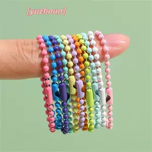 100 Dây Xích Hạt Bóng Phù Hợp Với Móc Chìa Khóa / Búp Bê / Nhãn Tay Thẻ Kết Nối Cho Vòng Tay DIY Trang Sức Làm Phụ Kiện 10cm