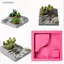Ziyulinyuk Vuông Sân Thượng Chậu Hoa Nhựa Dính Khuôn Silicon Chậu Khuôn DIY Bê Tông Thạch Cao Chậu Hoa Handmade Làm VN