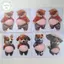 PUSKY 1 / 5 Cái 3D Chó Con Dễ Thương Stier Bóp Shiba Inu Stier Tủ Lạnh Trang Trí Tường Silicon Tự Dính Stier VN