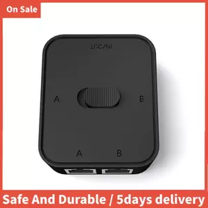 Công tắc mạng 2 cổng RJ45 LAN CAT6 1000Mbps 2 trong 1 Out / 1 trong 2 Out Bộ chia công tắc mạng ngoài bên trong